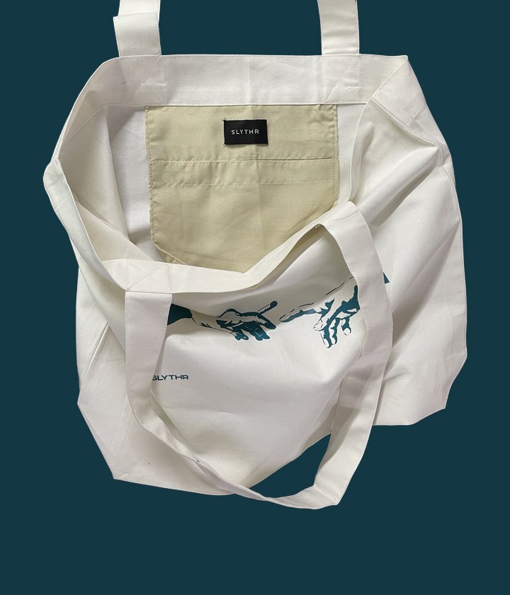 2DP CANVAS TOTE BAG-OFF WHITE